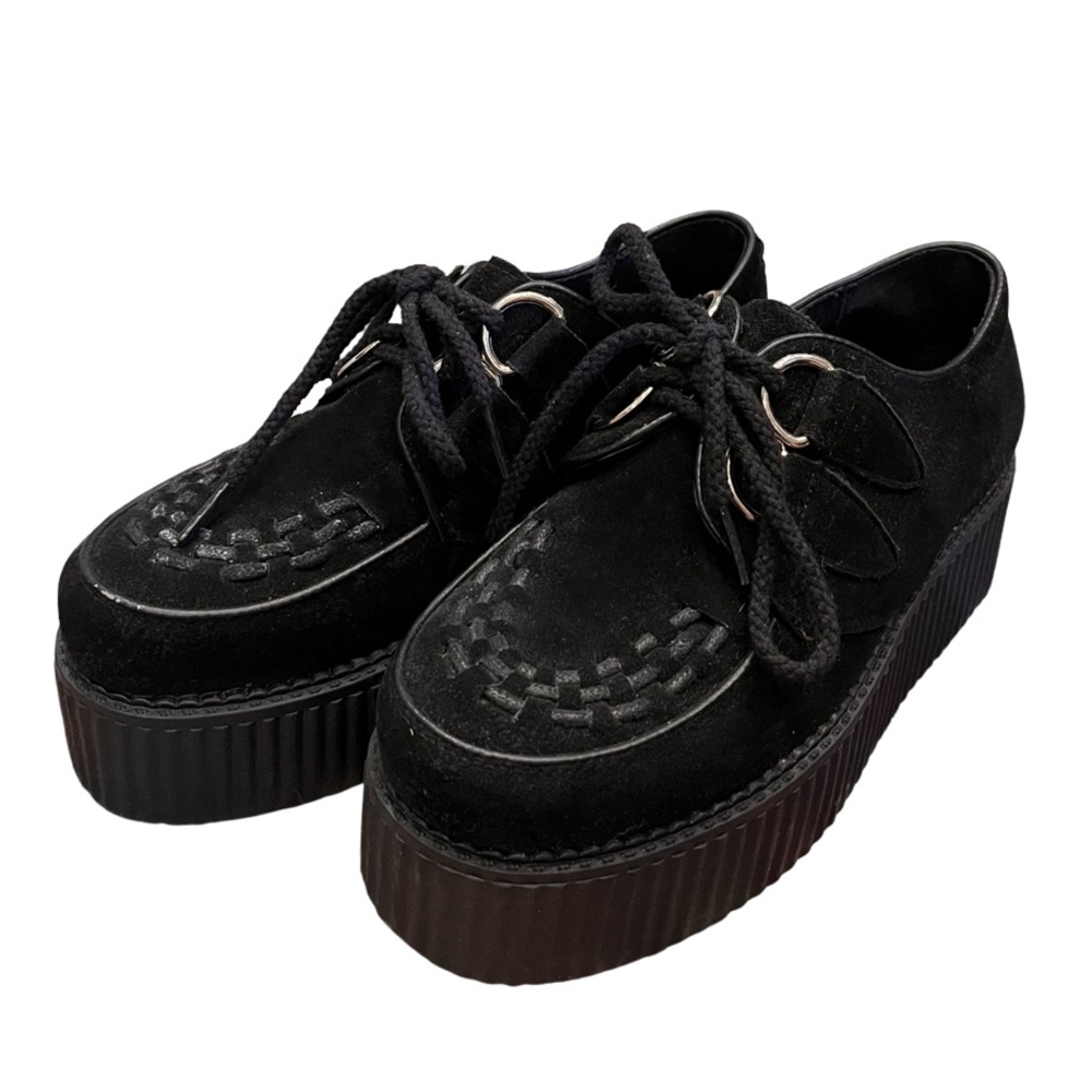 Black Platform Lace-Up Creepers Women’s Shoes